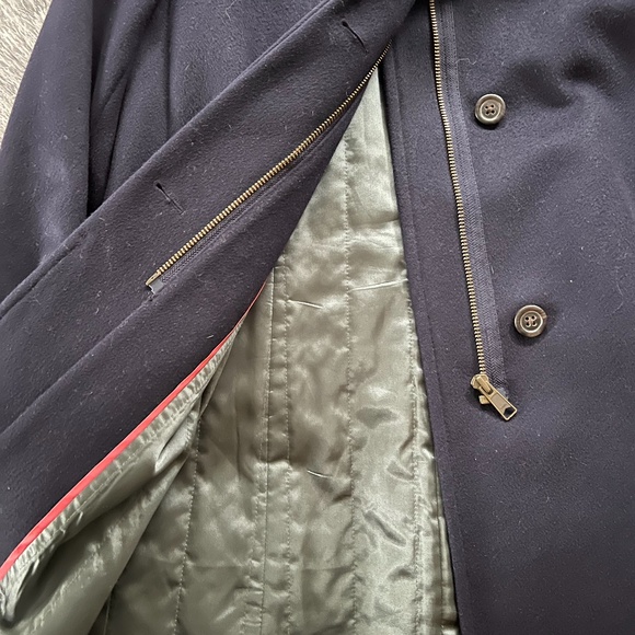J Crew Navy Driving Coat - Picture 2 of 5